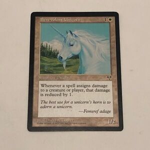 Benevolent Unicorn Magic the Gathering Card